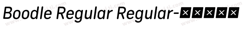 Boodle Regular Regular字体转换